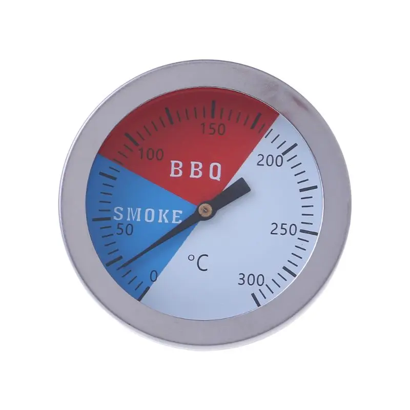 

VFGTERTE 1PC 300 Degrees Thermometer BBQ Smoke Grill Oven Temperature Gauge Outdoor Camp Kitchen Tool