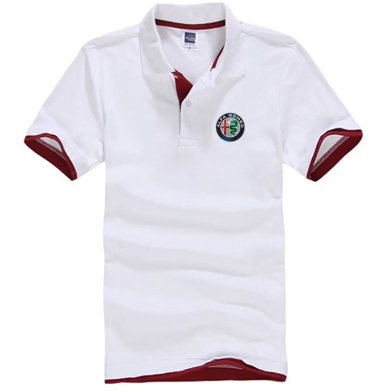 

Brand New men's polo T shirt men short sleeve cotton shirt alfa romeo printed jerseys polo shirts pullover summer clothing