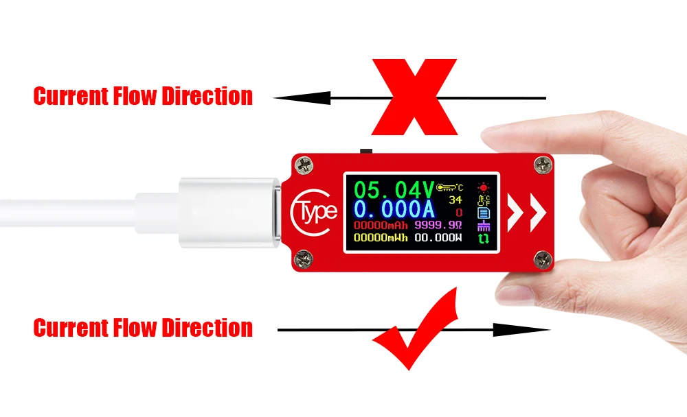 RD TC64 тип-c цвет ЖК-дисплей USB Вольтметр Амперметр Напряжение измеритель тока мультиметр батарея PD зарядки запасные аккумуляторы для телефонов USB Тестер