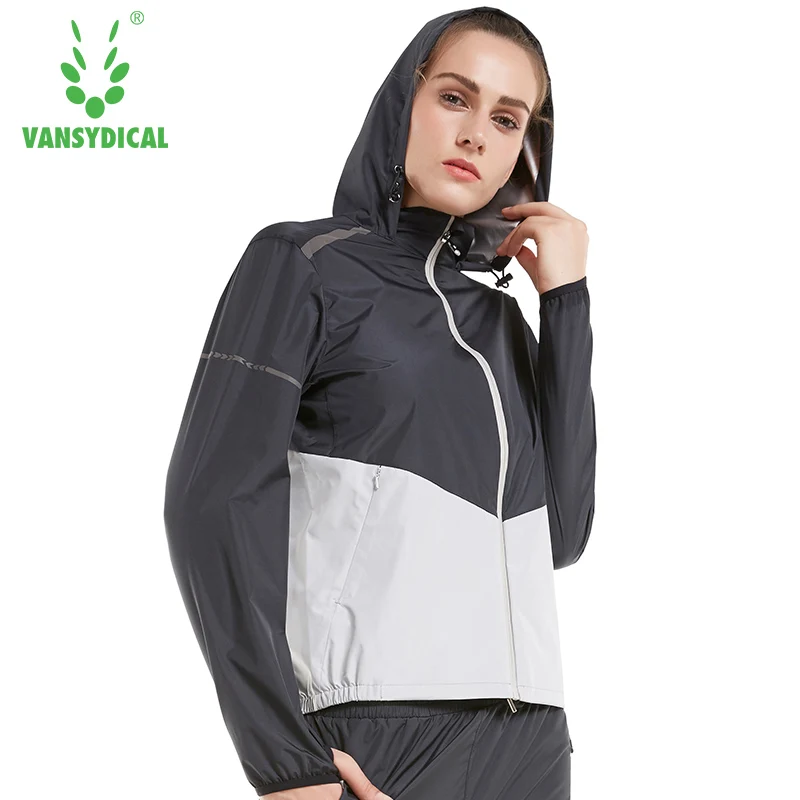 Hot Sweat Clothes Women's Zipper Sports Running Jackets Hooded Fitness