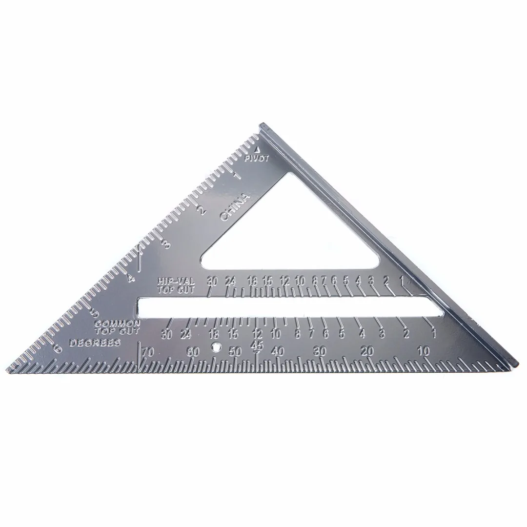 7 дюймов алюминиевый треугольник линейка 18x18x25 см серебро для плотника обрамление измерительный инструмент