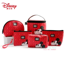 Genuine Disney Red PVC Mickey Multi-function Women Bag Cosmetic Wallet Purse Bag Fashion Mummy Handheld for Girls Gifts Genuine Disney Red PVC Mickey Multi-function Women Bag Cosmetic Wallet Purse Bag Fashion Mummy Handheld for Girls Gifts