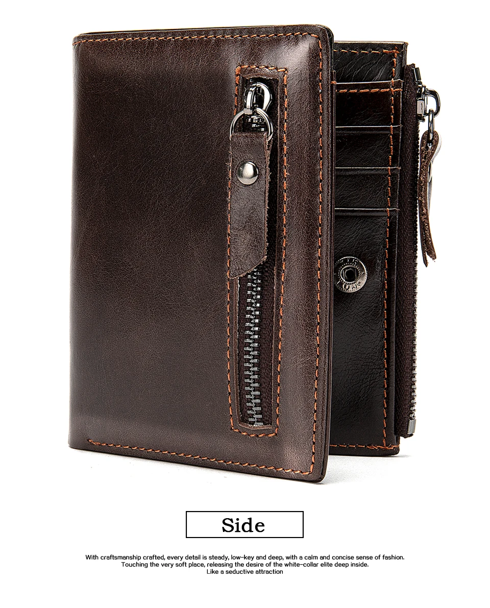 genuíno bolsa para homens finos carteiras de