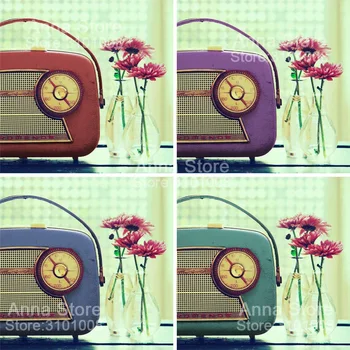

Full Square/Round Drill 5D DIY Diamond Painting "Retro radio" 3D Embroidery Cross Stitch 5D Rhinestone Home Decor Gift
