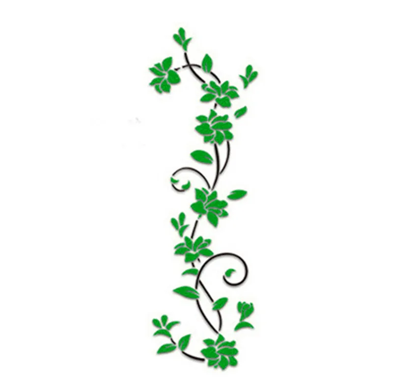 

3D Flower Vine Removable Art Plastic Wall Stickers Decal Wall Painting Home Decoration For Home Bedroom TV Background Decoration