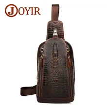JOYIR Новая мода из натуральной кожи мужские нагрудные сумки из кожи аллигатора винтажные сумки через плечо знаменитый бренд маленький мужская сумка-мессенджер