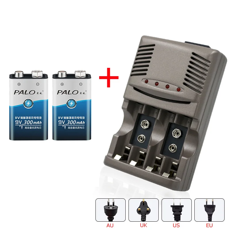 Newest 4 Slots with LED Light Battery Charger for AA / AAA NiCd NiMh