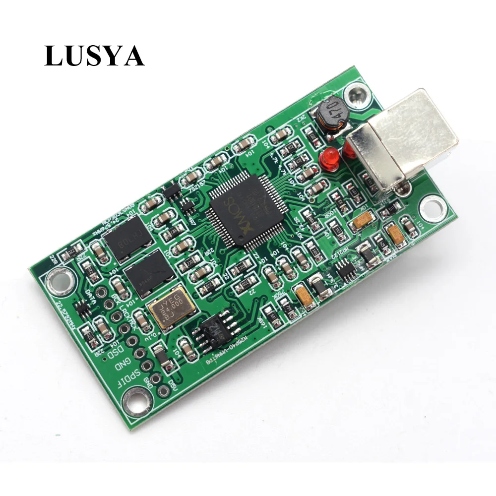 Lusya обновление SITIME crystal XMOS XU208 USB 384K 32B модуль I2S SPDIF выход поддержка DSD для ES9018 9028 9038PRO