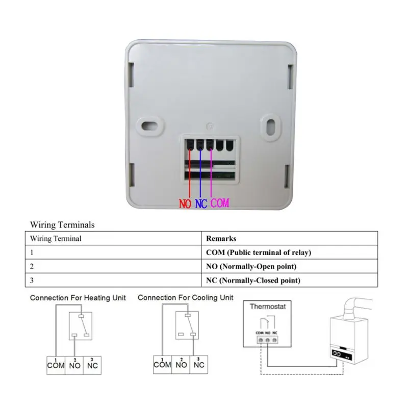 ЖК-дисплей газовый котел регулятор температуры нагрева цифровой Еженедельный программируемый термостат настенный Терморегулятор с подсветкой
