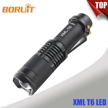 BORUIT мини-фонарик 3800LM XML T6 светодиодный фонарь 18650 Регулируемый зум-фокус фонарь, лампа, фонарик, водонепроницаемый для рыбалки, охоты