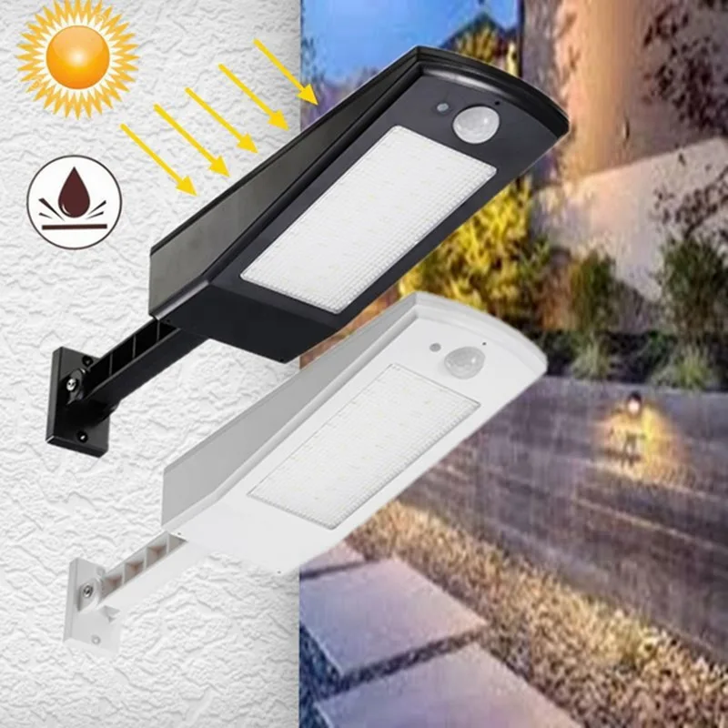 

Upgraded Solar Light PIR Motion Sensor 48 LED Adjustable Solar Powered Lamp 900LM Bulb Auto For Waterproof Garden Wall Lighting