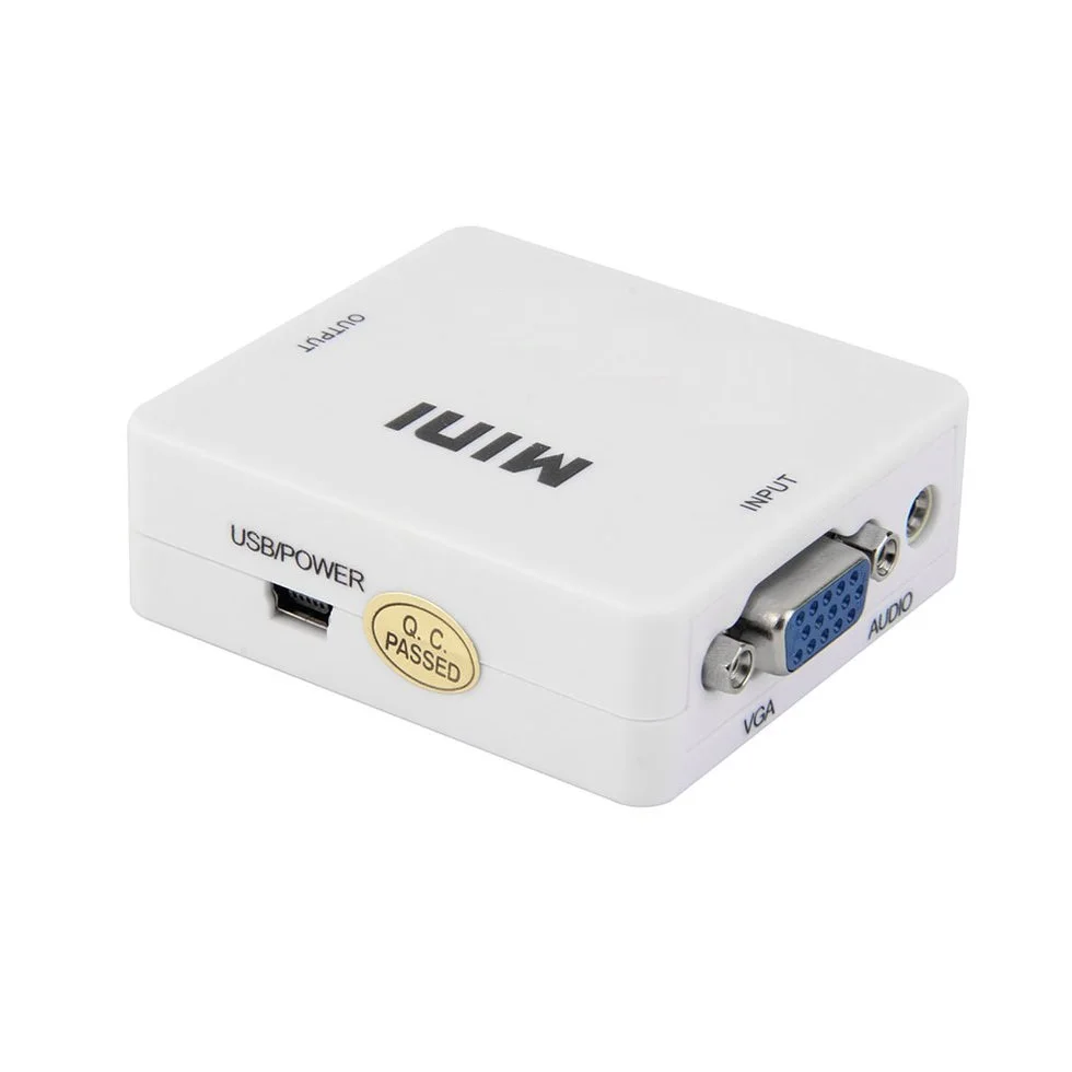 

10PCS Mini VGA Audio to Female HDMI 1080p Converter Adapter with 3.5mm Audio Cable