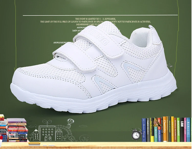 Школьная обувь для мальчиков; кроссовки для девочек; детская белая спортивная обувь; дышащая обувь для бега; детские Нескользящие мягкие повседневные кроссовки; 25-41