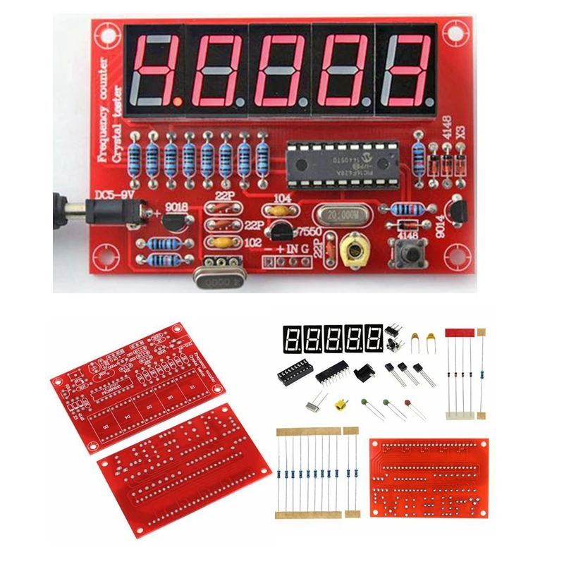 

DIY Kits RF 1Hz-50MHz Crystal Oscillator Frequency Counter Meter Digital LED Tester Meter frequency meter digital Tube Module