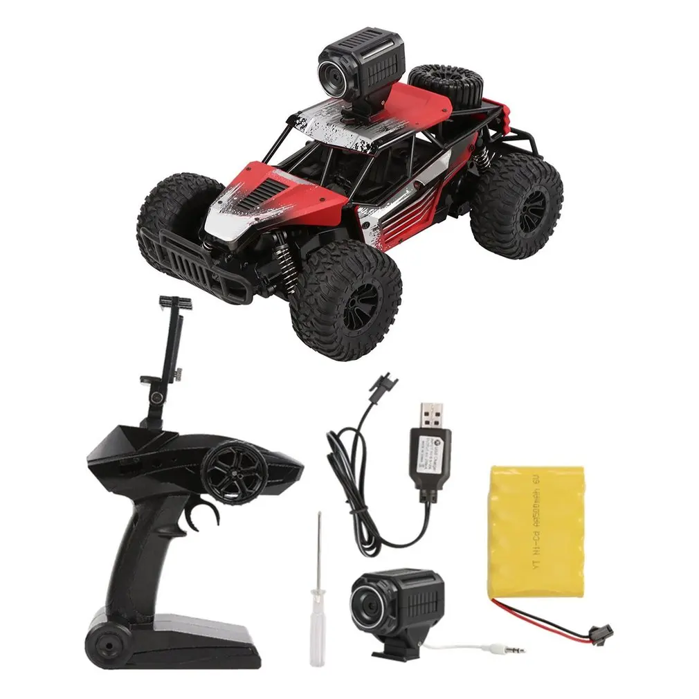 1/16 2.4G 4WD High Speed RC Car with WiFi FPV 2.0MP Camera Buggy Rock Off-Road Vehicle Toys Remote Control Toy for Kids