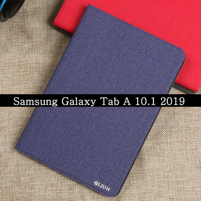 Чехол для планшета с подставкой для samsung Galaxy Tab A 10,1 SM-T510 SM-T515, чехол из искусственной кожи с откидной крышкой, Защитный Мягкий силиконовый чехол - Цвет: Tab A 10.1 2019