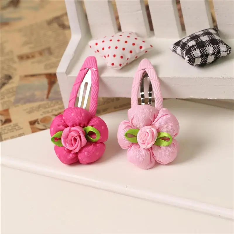 

1 Piece 2017 New Style Two Colors Rose Flower Baby Girl Hair Accessories Children Hair Elastic Infant Hairgrips Kids Hair Clip