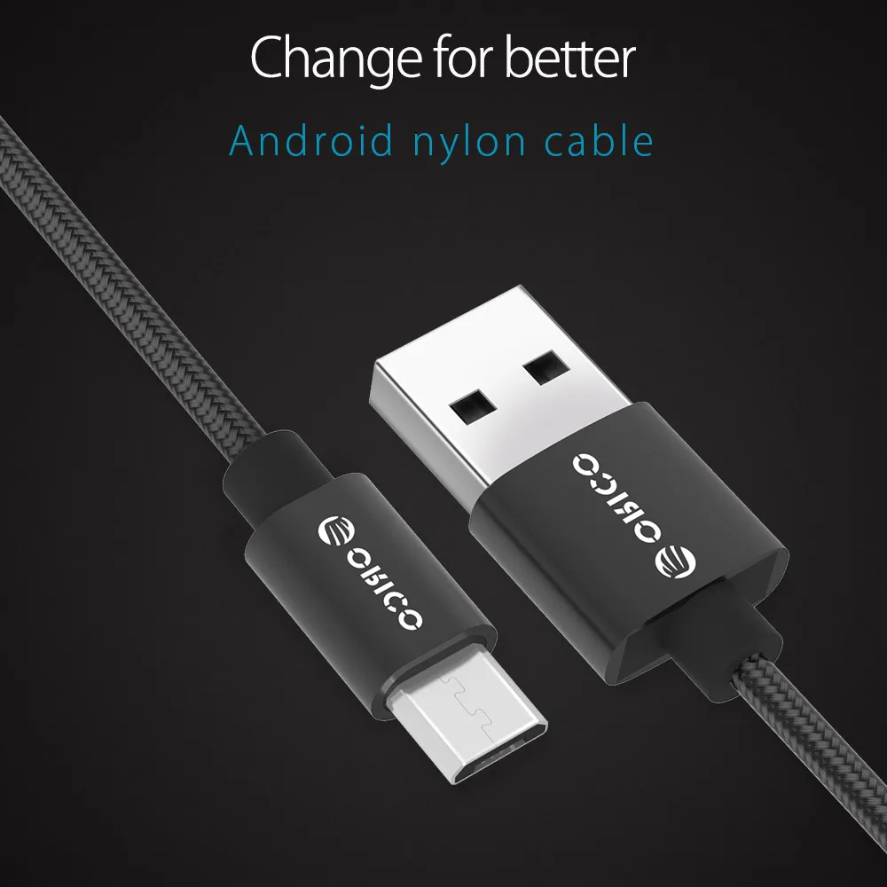 ORICO USB кабель нейлоновый USB-A к Micro USB кабель для Xiaomi huawei SamSung Meizu Letv USB Дата синхронизации зарядный кабель 1 метр