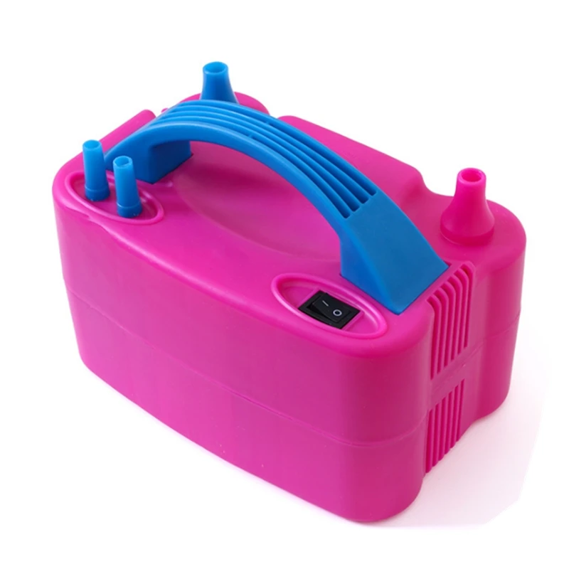 Online 1PC 220V High Power Two Nozzle AC Inflatable Electric Balloon Pump Air Balloon Pump Air Blower Balloon Inflator Pump Portable