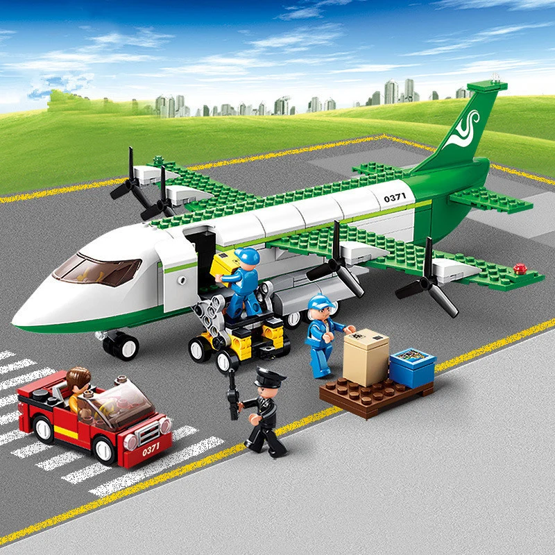 

City Airplane Blocks Air Bus Airplane Building Blocks Sets Model Aircraft Planes Compatible Legoed DIY Bricks Toys for Children
