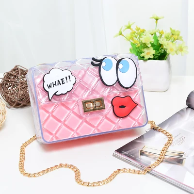 Xianjian Желейный клатч кошелек летняя дамская сумочка фанки глаза губы пляжные сумки качество Гуанчжоу realstore сумочка - Цвет: pink