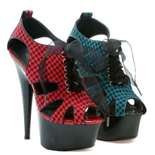 Летние свадебные туфли на высоком каблуке 15 см; обувь для танцев на высоком каблуке