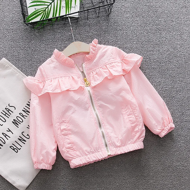 BibiCola baby girls flower jackets coats spring kids windbreaker coat