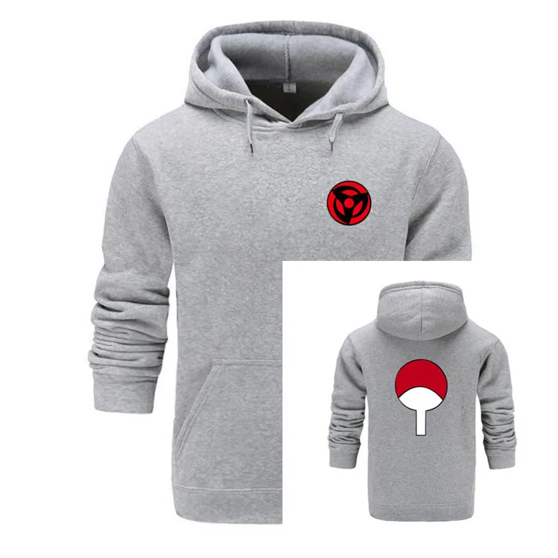 FLYCHEN Uomo Felpa con Cappuccio Uzumaki Naruto Anime Giapponese Ninjia Hokage Uchiha Syaringan Naruto Hoodie Fashion