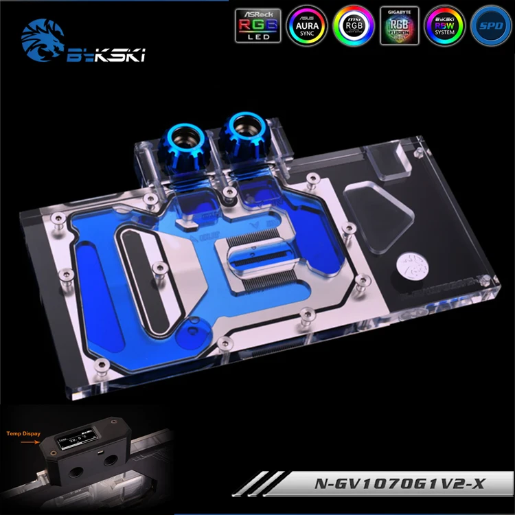 Bykski N GV1070G1V2 X RGB VGA полное покрытие блок водяного охлаждения для Gigabyte GTX 1070 G1 игровой