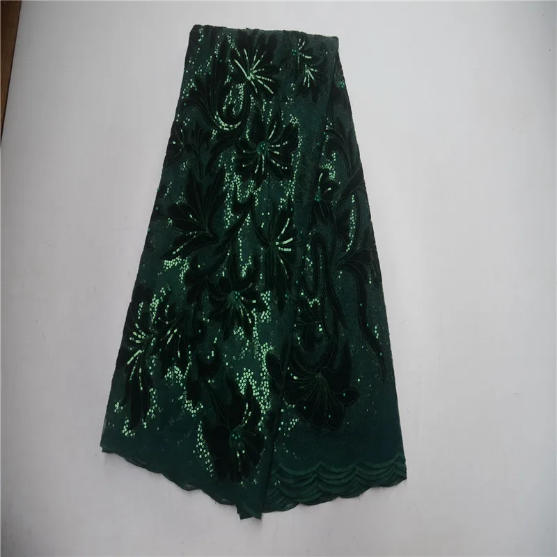 

2019 African sequins Laces Fabrics Guipure French tulle Lace Fabric with sequin High-quality Nigeria Lace Fabric For Party