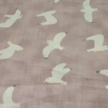 Полуметровая японская двойная Марля из хлопковой ткани Сделай Сам Лоскутная стеганая текстильная ткань для шитья Чайка узор в из Японии