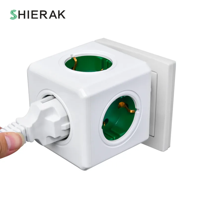 Электрическая розетка SHIERAK для умного дома европейская вилка 4 розетки без USB
