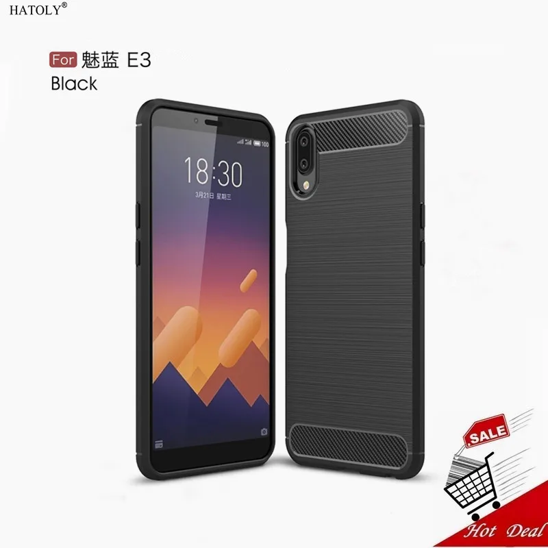 Чехол HATOLY для Meizu E3 мягкий резиновый чехол из углеродного волокна Meilan чехлы