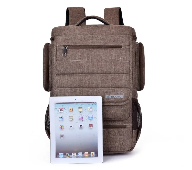Бренд Socko рюкзак для ноутбука 1", 15,4", 15,", 17", 17," сумка на плечо для ноутбука, дорожная школьная сумка, Прямая 672
