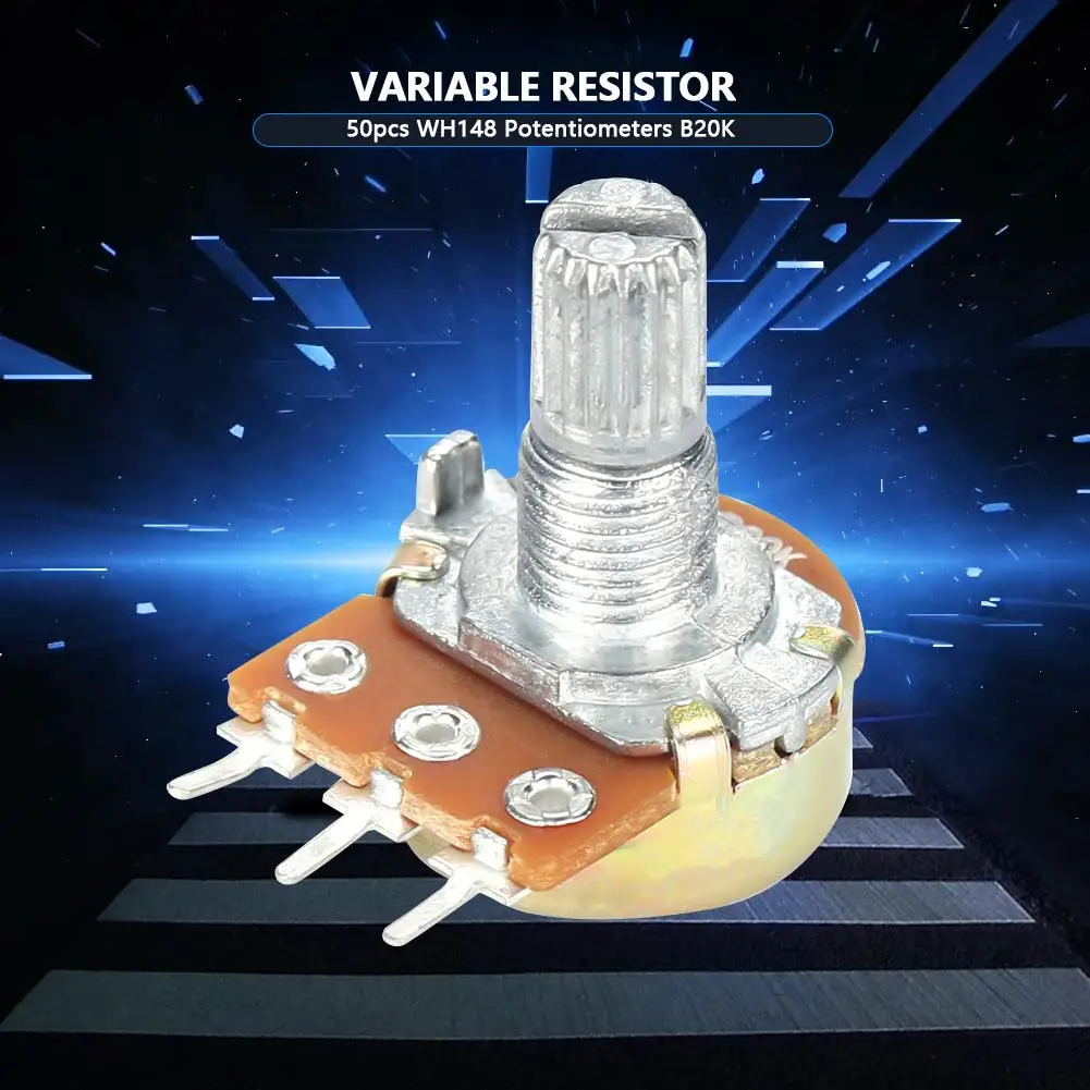 50 шт. WH148 B20K линейный горшок регулируемый потенциометр переменный резистор 15 мм потенциометры