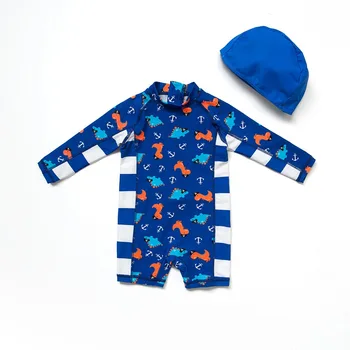 

Baby Boys' Swimwear UPF 50+ Sun Protection Short Sleeves One Piece Sunsuit