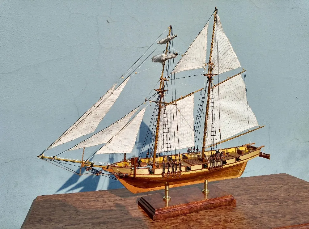 Scale 1 96 Clics Antique Wooden Sail Boat Model Kits Harvey Antique Wooden Sail Boat Model Kits