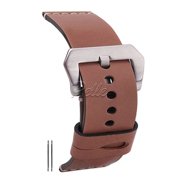 

Pelle 20mm Genuine Leather Watch Band Beige Vintage Strap Replacement Wrist Straps Double Layer