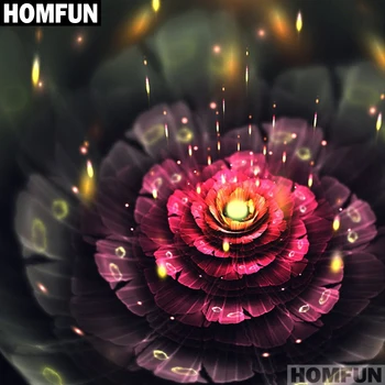 

HOMFUN Full Square/Round Drill 5D DIY Diamond Painting "Art flowers" 3D Embroidery Cross Stitch 5D Decor Gift A01065