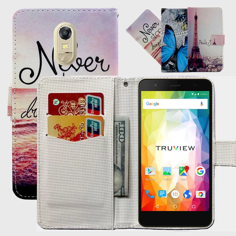 

Fashion 11 Colors Cartoon Painting PU Leather Magnetic clasp Wallet Cover For Geotel Note Case