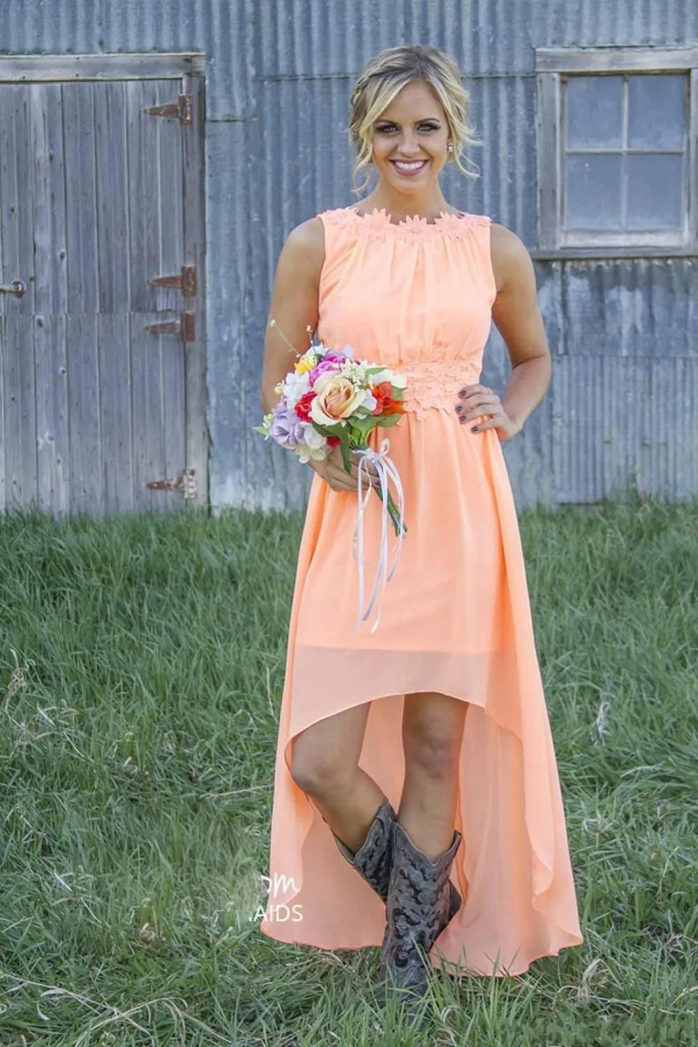 2017 Cheap Long Bridesmaid Dresses Mint Green Coral Grey Royal Blue Real Image