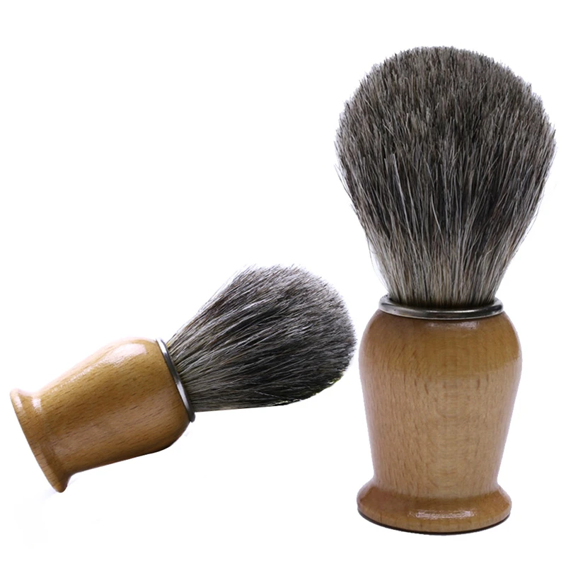 Парикмахерская щетка для бритья Смешанная барсук для волос с деревянной ручкой для бритья Парикмахерская инструмент влажная щетка для мужчин новые инструменты для бритья удобные горячие