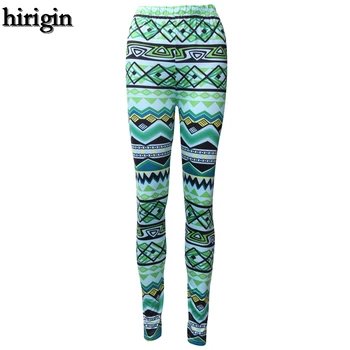 

2017 new women ladies geometric map casual high waist leggings pants autumn winter hot sell fashion keep warm long pants