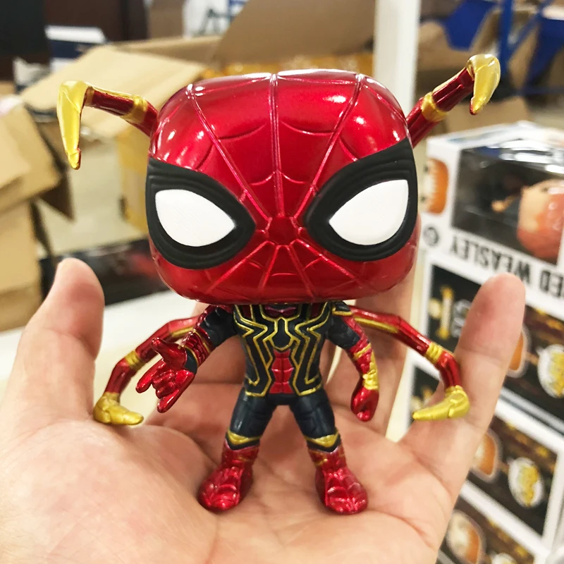 

Marvel Avengers Iron Spider Spiderman Vinyl Figure Collection Model Toys with Bobble Head