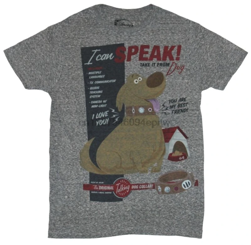 

Up Mens T-Shirt - I Can Speak Take It From Dug Talking Collar Image