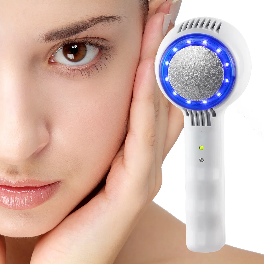 

Ultrasonic blue ray Cold Ice Face Firming Lift Skin contraction pore low temperature Contraction pore Wrinkle Remover device