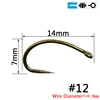 ICERIO 100PCS Fly Tying Hook Nymph Bug Shrimp Pupae Larvae Caddis Scud Flies Cezch Fish Hooks #12 Non-Barb Hook ► Photo 2/5