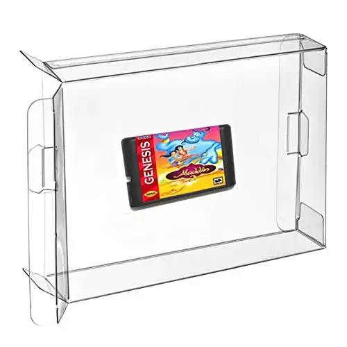 

Ruitroliker 10Pcs Clear Case Sleeve Protector for Genesis Games Cartridge
