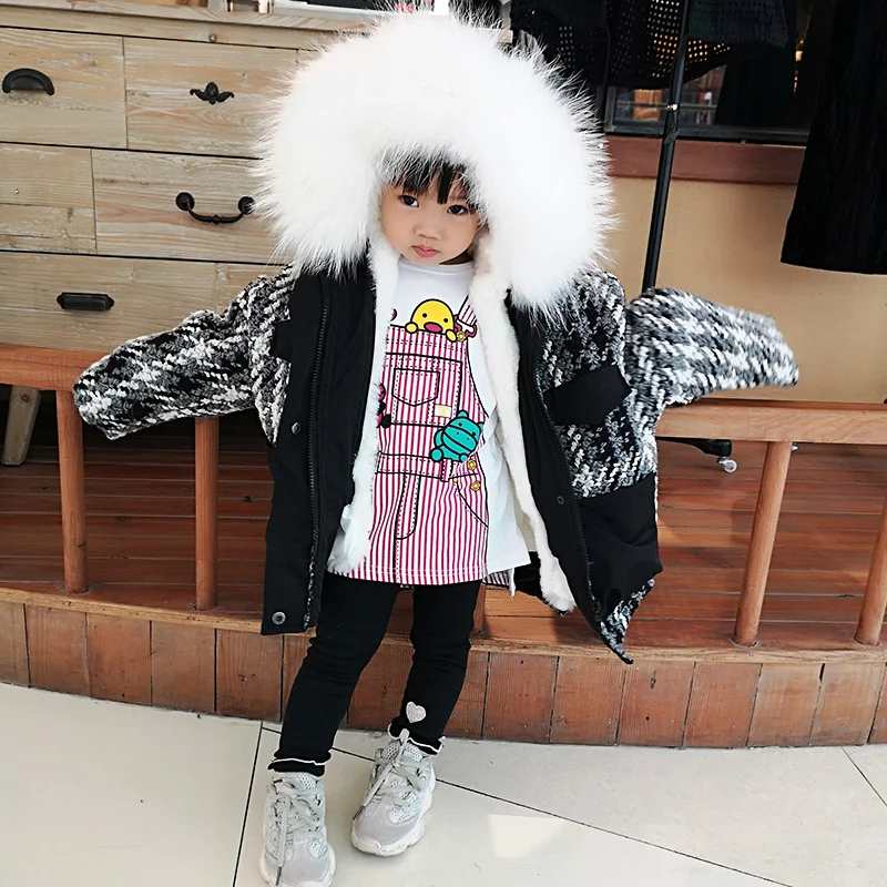 Girls Fur Coat 2018 New Winter Warm Children Outwear Real Raccoon Fur Collar Boys Parka Natural Rabbit Fur Lining Jacket TZ349 Girls Fur Coat 2018 New Winter Warm Children Outwear Real Raccoon Fur Collar Boys Parka Natural Rabbit Fur Lining Jacket TZ349