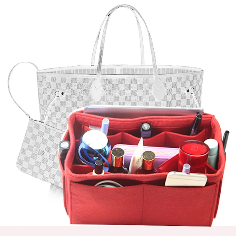 Enmain Sac a Main Organisateur Sac Femmes Feutre inserer Shaper Sac a Main fourre Tout avec Porte cle et poignee